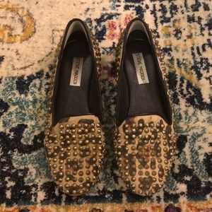 Steve Madden leopard studded flats